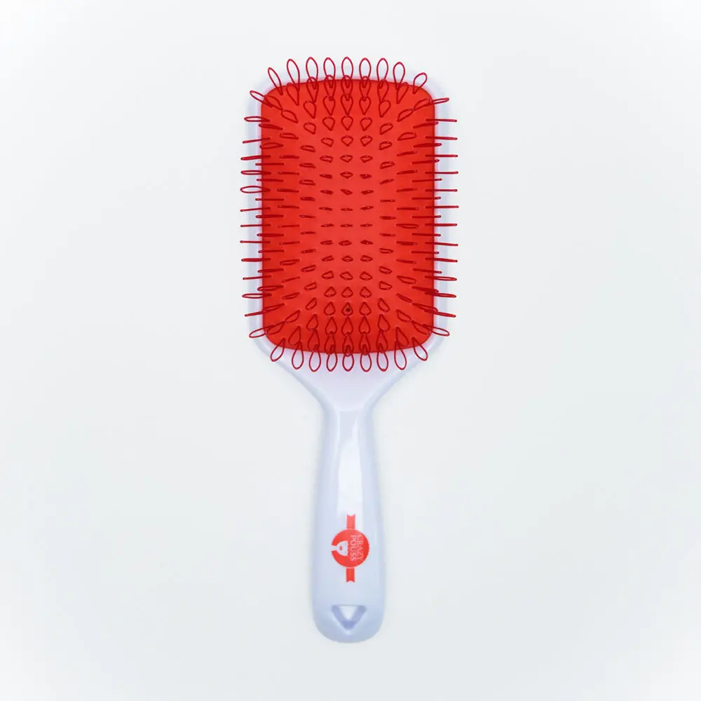 CRAZY POUSS – Brosse Démêlante (Rouge et Blanc/Rouge) - Image 2