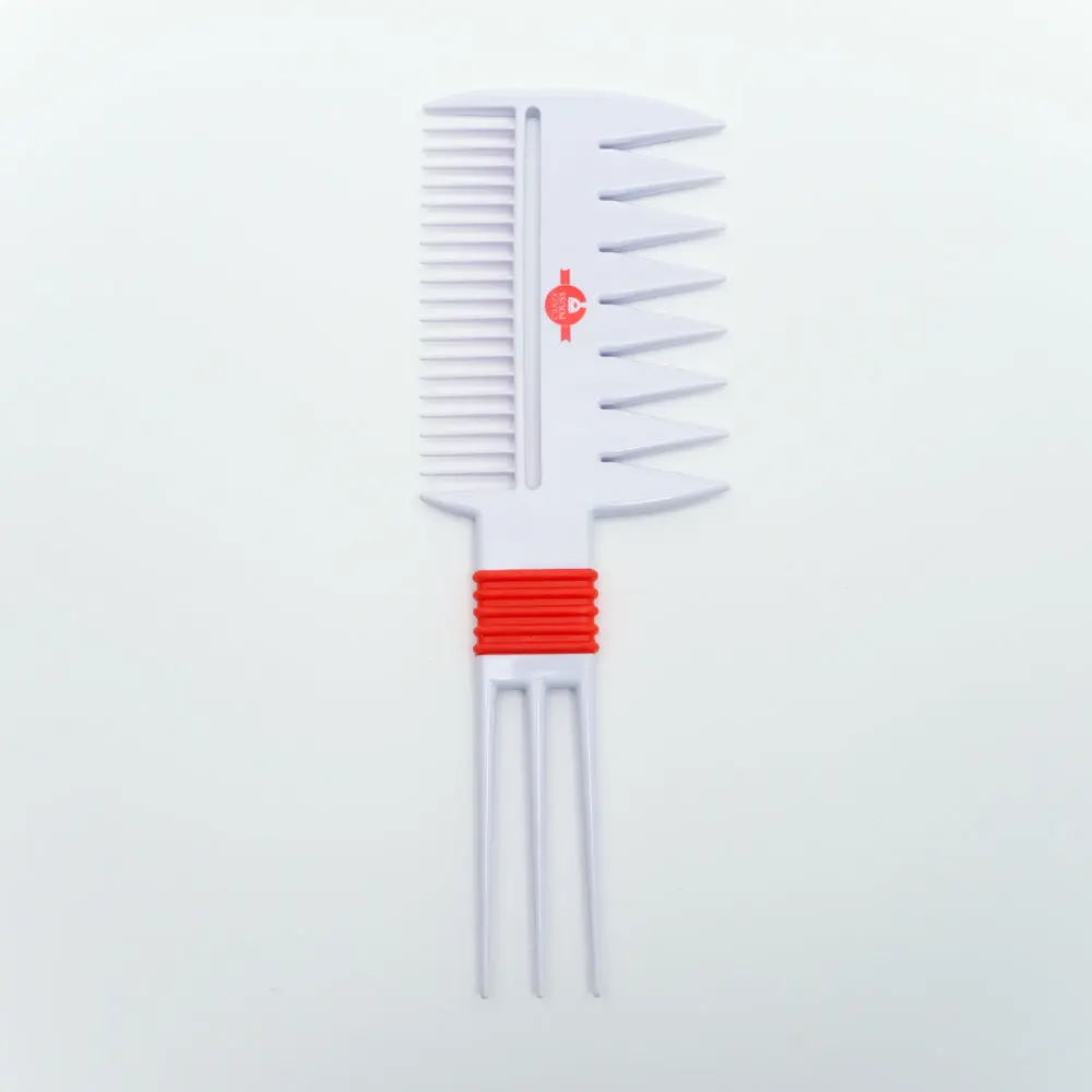 Peigne 3 En 1 Blanc & Rouge - CRAZY POUSS