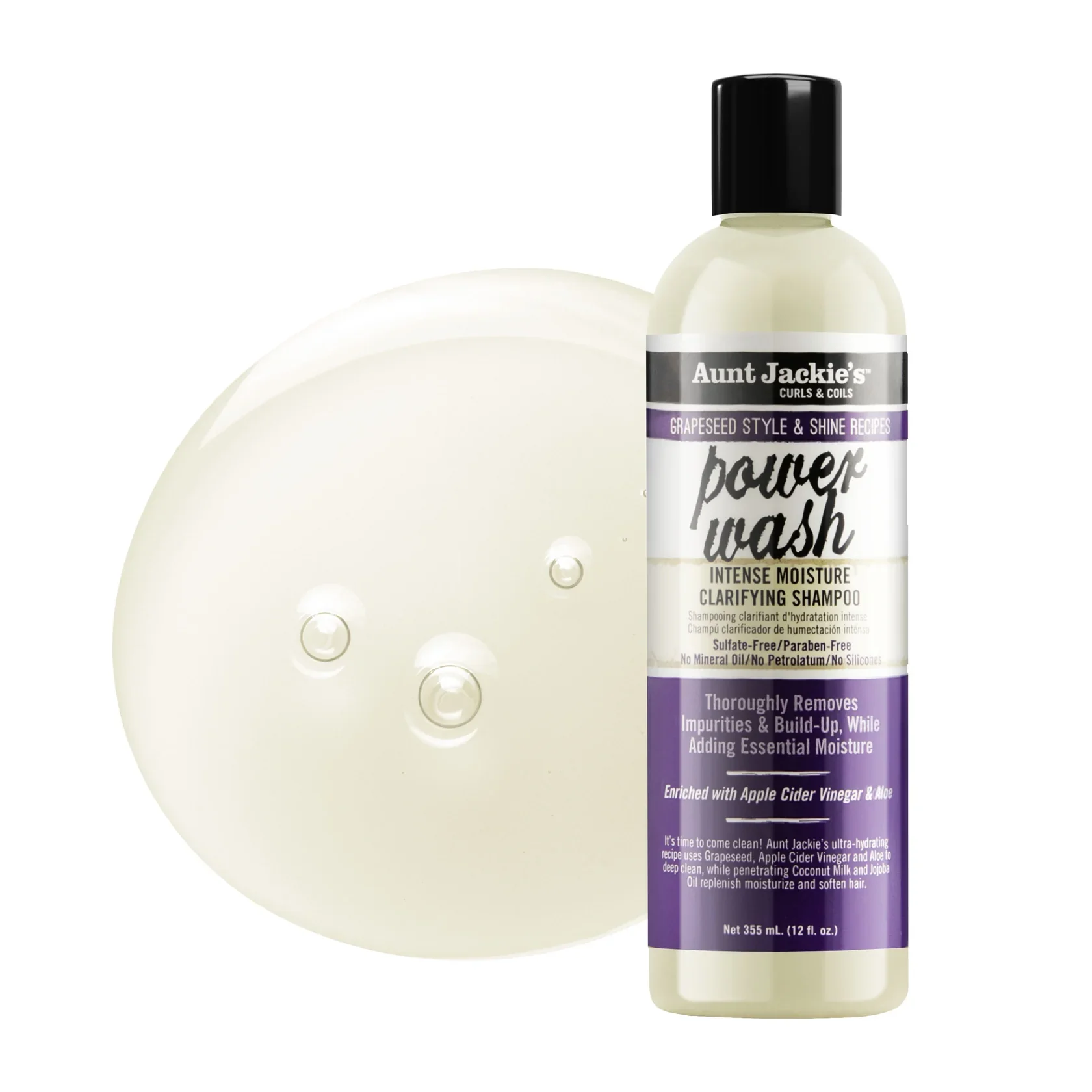 Shampoing Clarifiant Power Wash 355ml - AUNT JACKIE'S - Image 2
