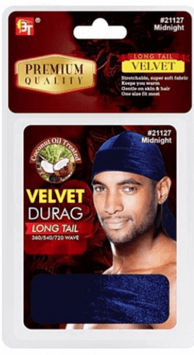 BEAUTY TOWN – Bonnet Durag en Soie couleur Tail Midnight