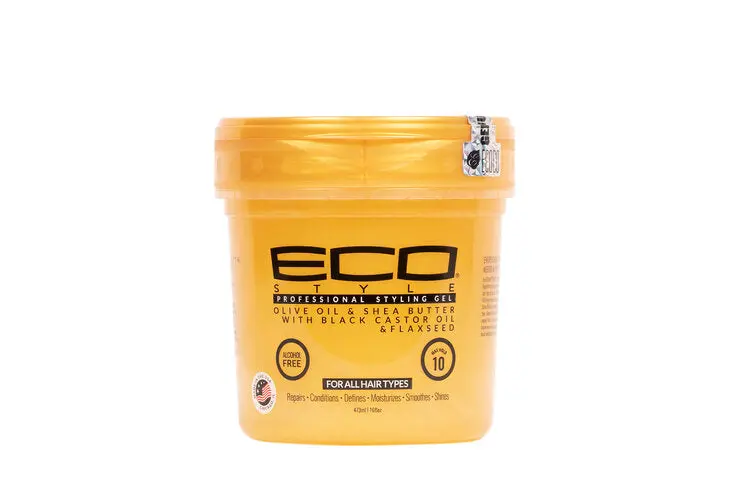 Gel OLIVE OIL & SHEA BUTTER & BLACK CASTOR OIL & FLAXSEED OIL 473ml - ECO STYLER