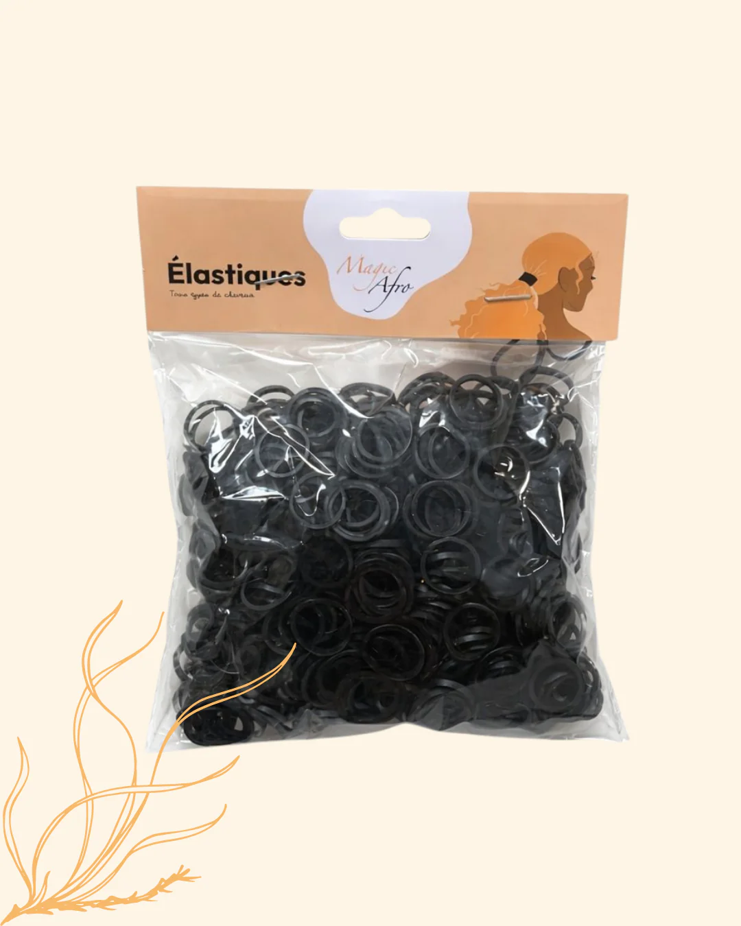 Lot De 750 Elastiques Mini NOIR - MAGIC AFRO