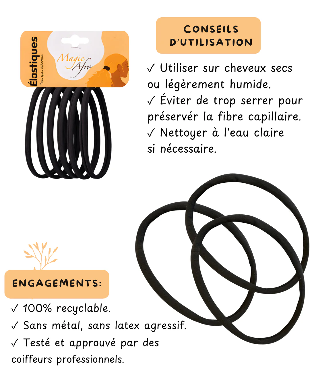 Lot Elastiques Taille XL - MAGIC AFRO - Image 2