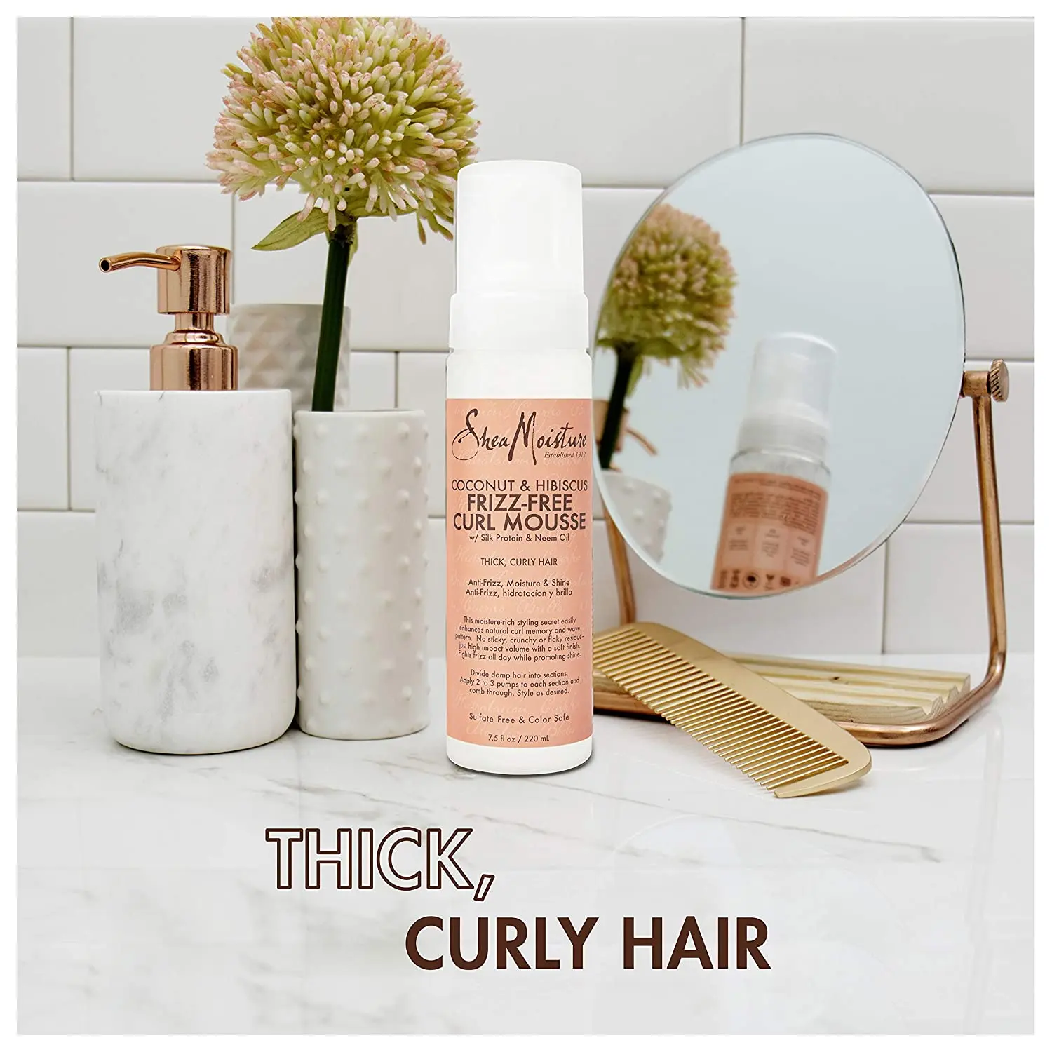 Mousse Coiffante Frizz-Free Hibiscus & Coco 220ml - SHEA MOISTURE - Image 3