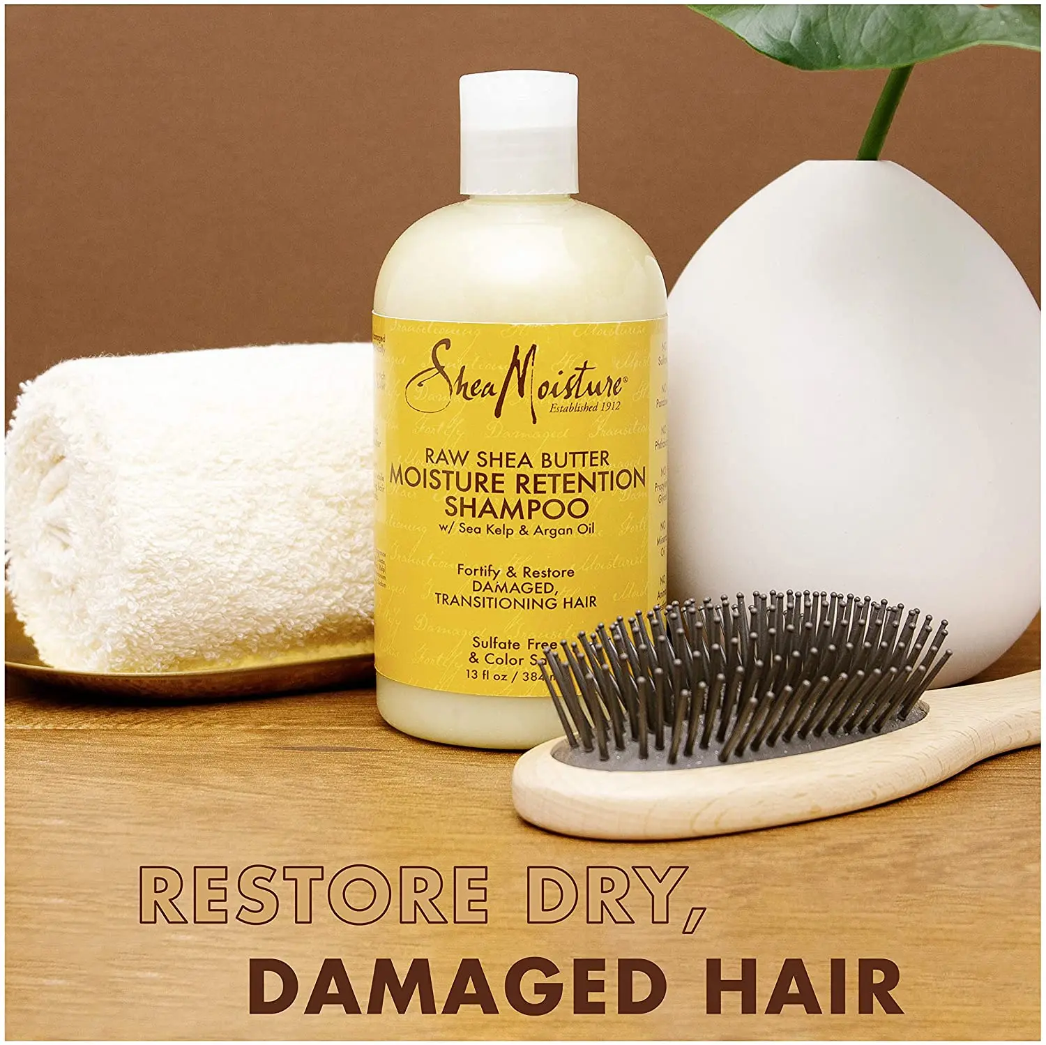 Shampoing au Beurre de Karité MOISTURE RETENTION 384ml - SHEA MOISTURE - Image 3