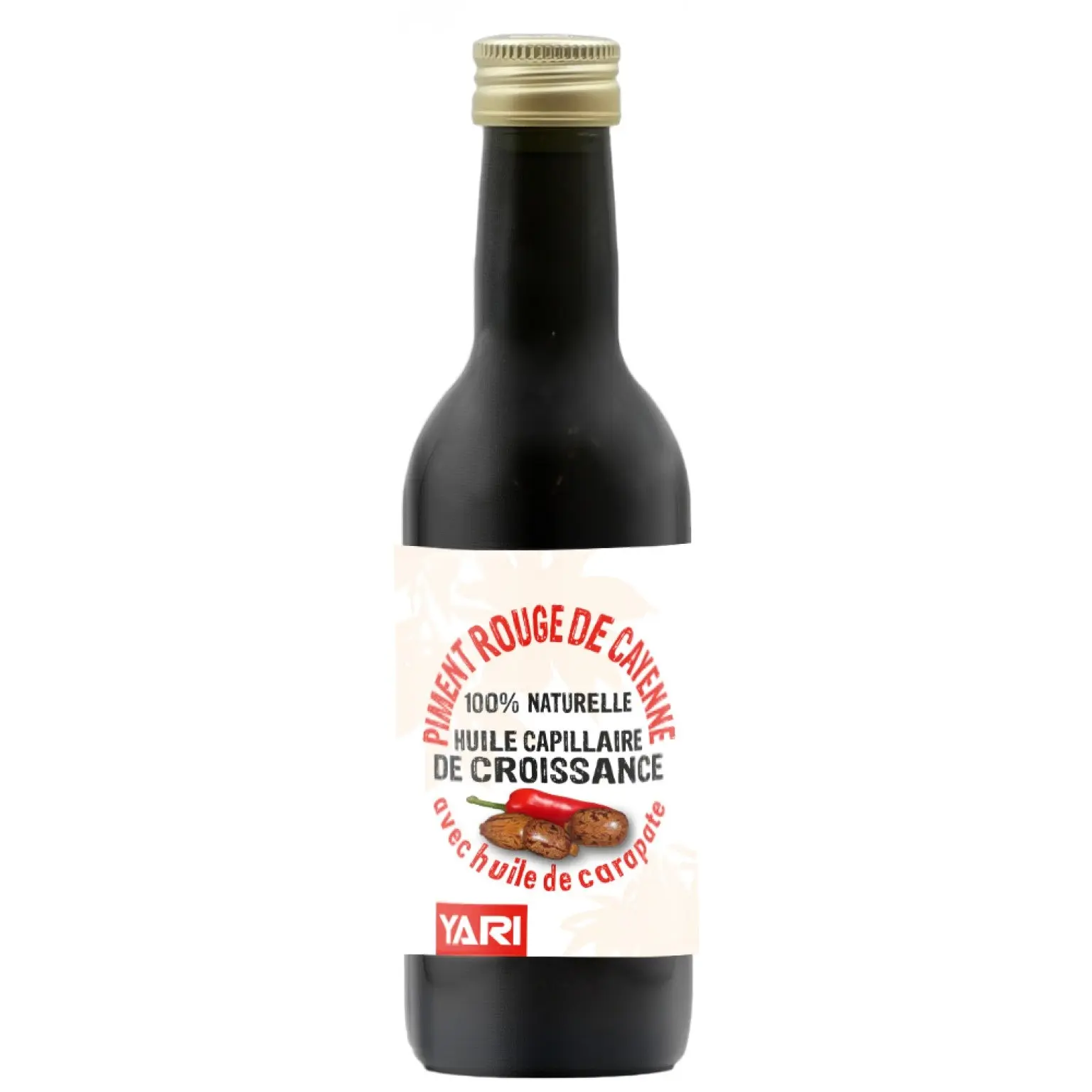 Huile Piment Rouge et Carapate 100% PURE 250ml - YARI